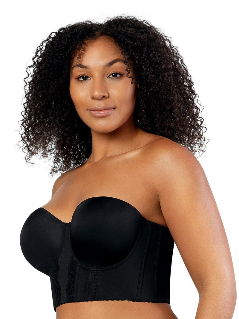 PARFAIT Elissa P50116 Women's Full Bust and Full Figure Strapless Longline Bra-Black-38DD - Image 4